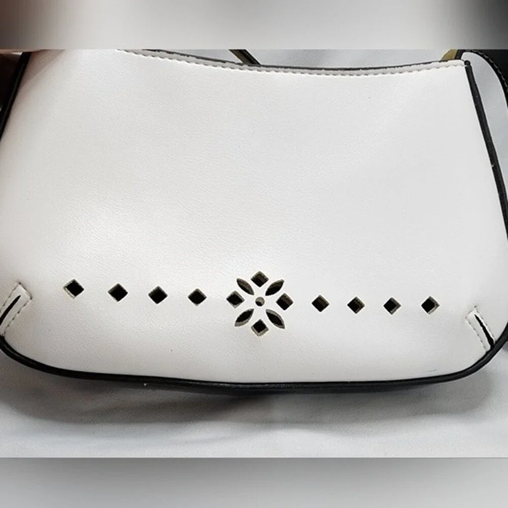 Mondani New‎ York Navy & White Laser Cut Faux Leather Shoulder Bag 9